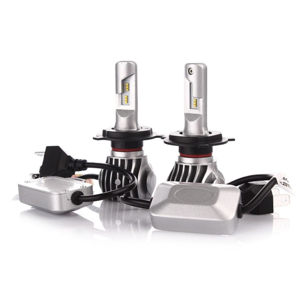 LED лампы автомобильные Solar H4 12/24V 6000Lm 40W 6500K IP65 радиатор 2 шт (CANBUS c обманкой) (8604)