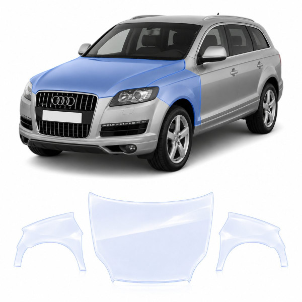 Антигравійна захисна бронеплівка за лекалами для Audi Q7 4L 2005-2015 - капот і передні крила