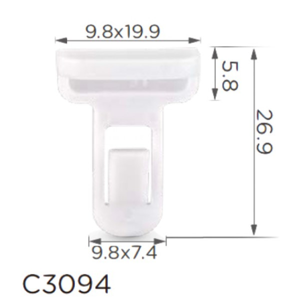 Кліпса кріплення молдингу бампера TOYOTA LEXUS (7539235220 75392-35220 12287) C3094