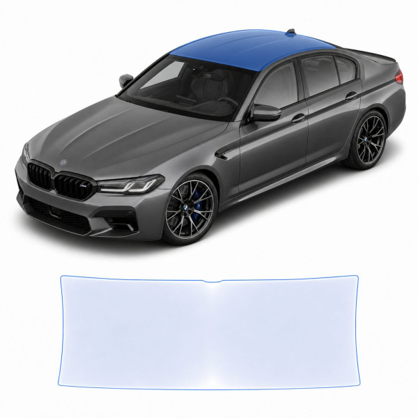 Антигравійна захисна бронеплівка за лекалами для BMW M5 F90 2017-2023 - зона даху