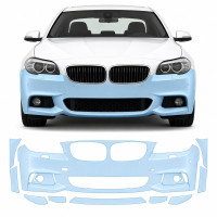 Антигравийная защитная бронепленка по лекалам для BMW 5 Series F10 2010-2013 - передний бампер