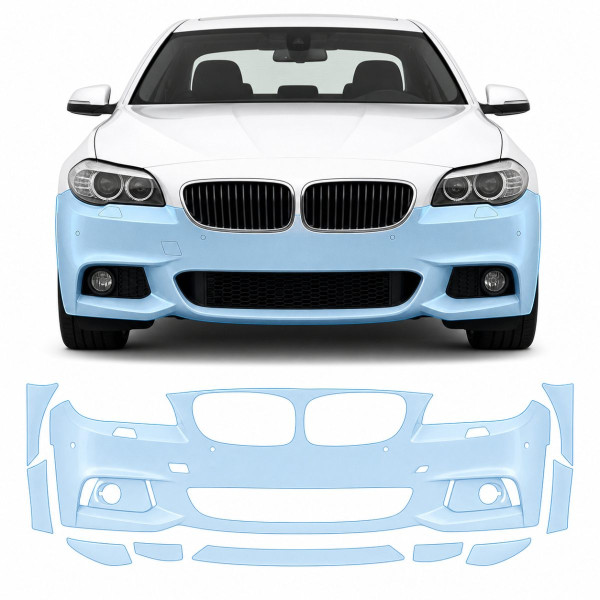 Антигравійна захисна бронеплівка за лекалами для BMW 5 Series F10 2010-2013 - передній бампер