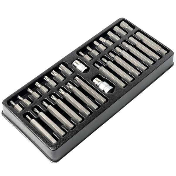 Набір біт Шестигранники та Зірочки Hex Torx King Roy 30 предметів Оригінал (31567)