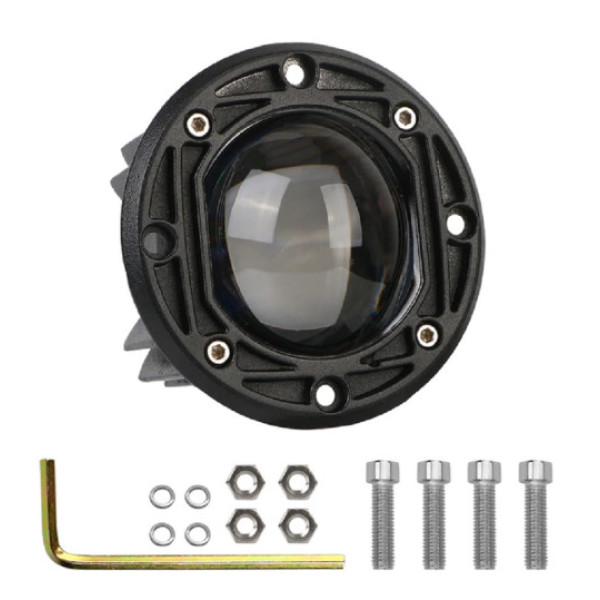 Bi-LED Фара додаткова Кругла 75x50 мм S-28 20W 10-80V W/W 4 360 1 шт (Біле Світло)