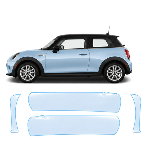 Антигравійна захисна бронеплівка за лекалами для Mini Cooper F56 2014-2018 - зони дверей і стійки вікон
