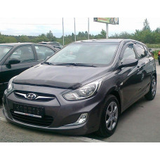 Дефлектор капоту мухобійка для Hyundai Aceent/Solaris 2010-2014