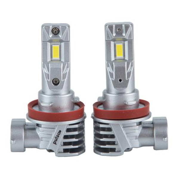 LED лампи для авто Pulso M6 H8 Н9 Н11 Н16 LED-chips 7535 9-18V 2x28w 6000Lm 6500K