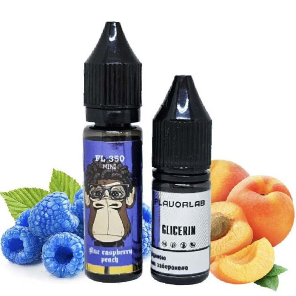 Жидкость Самозамес Flavorlab FL350 Mini 15ml Blue Raspberry Peach Голубая малина персик