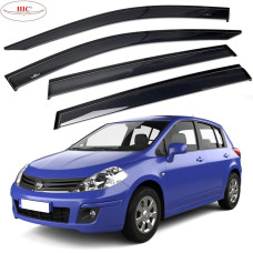 Дефлекторы окон ветровики HIC для Nissan Tiida (C12) 2012- Хечбек 5Dr Оригинал (NI72)