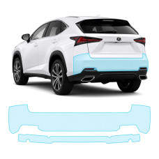 Антигравійна захисна бронеплівка за лекалами для Lexus NX AZ10 facelift 2018-2021 - задній бампер