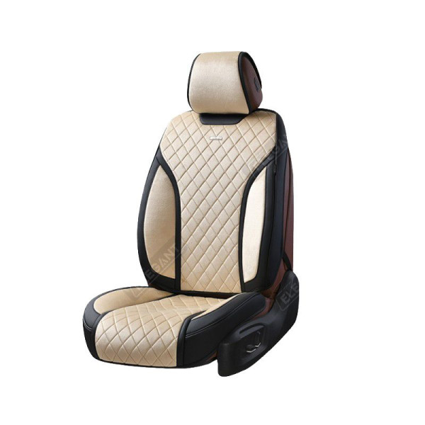Авточехлы для сидений Алькантара Экокожа Elegant Torino комплект Бежевые (700 124)