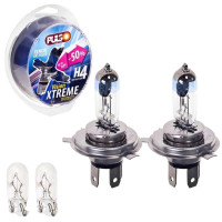 Автолампи галогенна Pulso H4 P43T 12V 60/55W +50% X-treme Vision с габаритами plastic box 4 шт