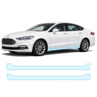 Антигравийная защитная бронепленка по лекалам для Ford Mondeo V facelift 2019-2022 - нижняя зона кузова пороги