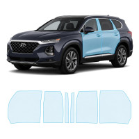 Антигравійна захисна бронеплівка за лекалами для Hyundai Santa Fe TM 2018-2020 - зони дверей і стійки вікон