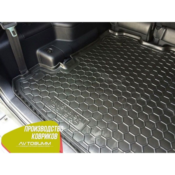 Автомобильный коврик в багажник Mitsubishi Pajero Wagon 3/4 99-/07- / Резиновый (Avto-Gumm)