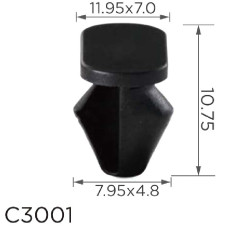 Уплотнительная клипса Peugeot Citroen 9025W9 9025J8 (C3001)