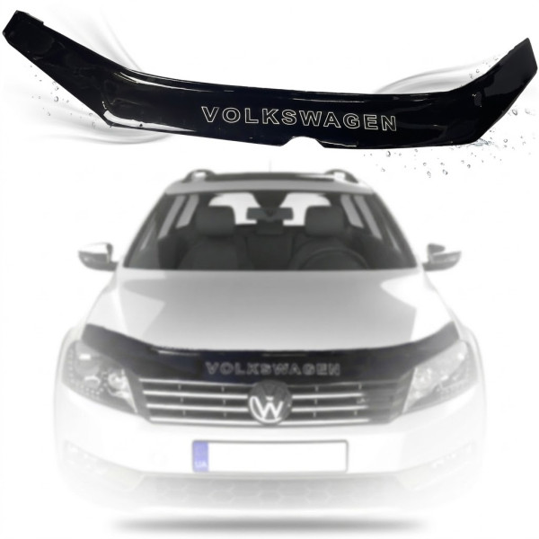 Дефлектор капота мухобойка Volkswagen Passat B7 2010-2015 (Европа) Voron Glass