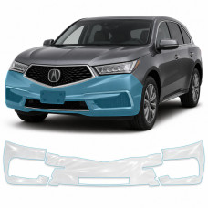 Антигравійна захисна бронеплівка за лекалами для Acura MDX YD3 facelift 2017-2020 - передній бампер