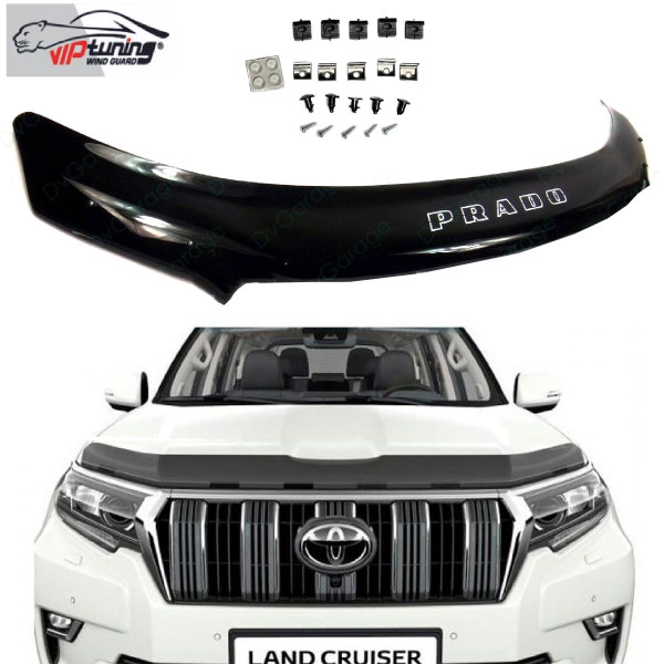 Дефлектор капоту мухобійка для Toyota Land Cruiser Prado 150 2013-2017 (Vip Tuning) TYA66