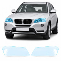 Антигравийная защитная бронепленка по лекалам для BMW X3 F25 2010-2017 - оптика (фары и ПТФ)