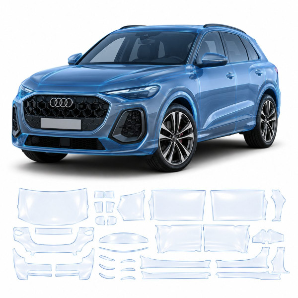 Антигравийная защитная бронепленка по лекалам для Audi Q5 GU 2025- полный кузов