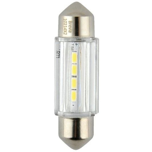 LED автолампа Brevia Spower 12/24V T11 36мм C5W (C10W) 4x12835SMD 180Lm 6000K CANbus T11x36MM 2 шт (10214X2)