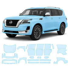 Антигравійна захисна бронеплівка за лекалами для Nissan Patrol Y62 facelift 2 2019- повний кузов