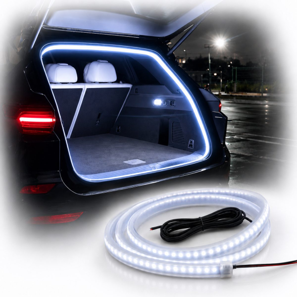 LED Підсвічування багажника DC 12V 4 метри 504 діода Бічне Синє світло 1 шт