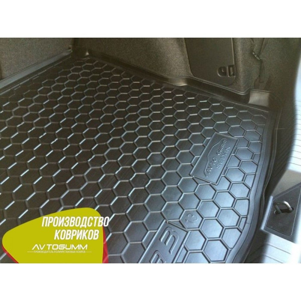 Автомобильный коврик в багажник Mazda 3 2014- Sedan / Резиновый (Avto-Gumm)