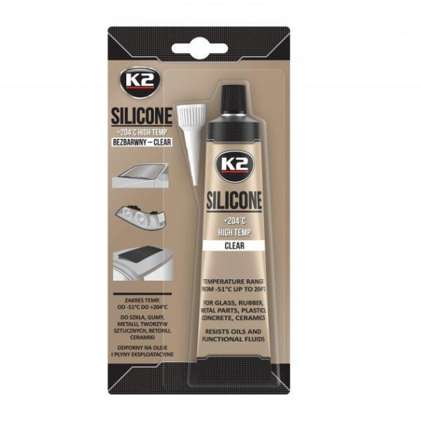 Герметик силіконовий K2 Silicone Clear 85 г Прозорий Оригінал (B255) (K20345)