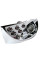 LED Протитуманні фари для Toyota Prado FJ120 2003-2009 H3 12V 55W FOG+DRL з проводкою Комплект (TY-085E-W 2в1 Сhromе)