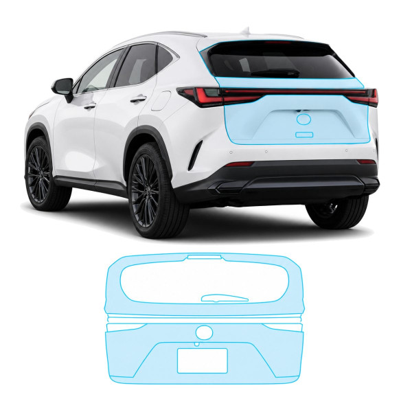 Антигравийная защитная бронепленка по лекалам для Lexus NX AZ20 2021- зона крышки багажника