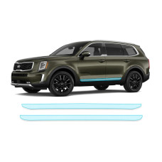 Антигравійна захисна бронеплівка за лекалами для Kia Telluride I 2019- нижня зона кузова пороги