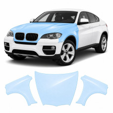 Антигравийная защитная бронепленка по лекалам для BMW X6 E71 2008-2014 - капот и передние крылья