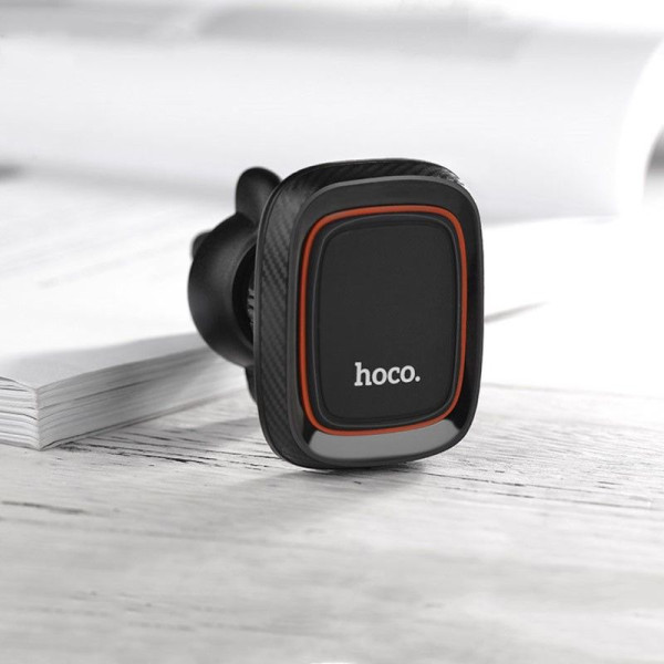 Автотримач для телефону магнітний HOCO CA23,на повітропровід Black/Carbon