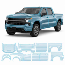 Антигравійна захисна бронеплівка за лекалами для Chevrolet Silverado IV facelift 2022- повний кузов