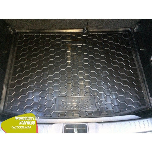 Автомобильный коврик в багажник Suzuki Vitara 2014- / Резиновый (Avto-Gumm)