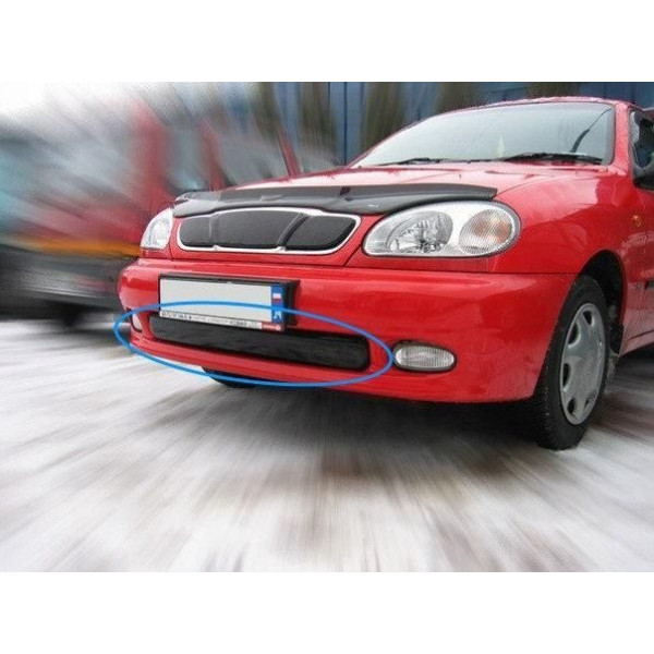 Зимова Накладка На Daewoo Lanos Бампер FLY Глянець