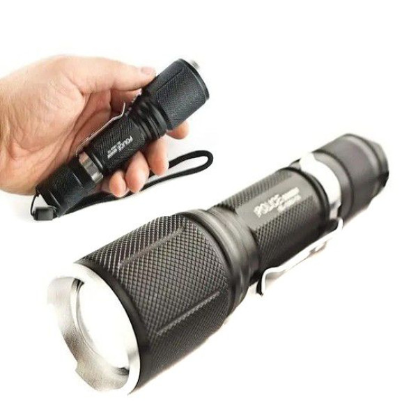 Фонарь ручной POLICE X-Balog BL-1860-T6 (220В и 12В) 500 метров (8800 mAh)