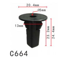 Клипса под саморез Toyota, Lexus, Honda, Nissan (9018906157, 90189-06157, 14236) (C0664)
