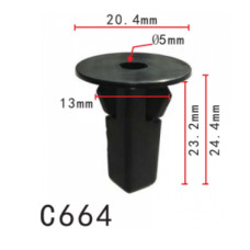 Клипса под саморез Toyota, Lexus, Honda, Nissan (9018906157, 90189-06157, 14236) (C0664)