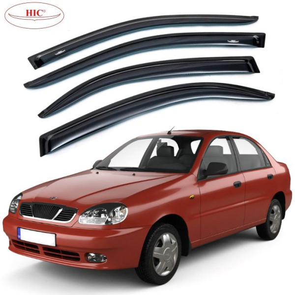 Дефлекторы окон ветровики HIC для Daewoo Lanos 1996- Oригинал (DAE06)
