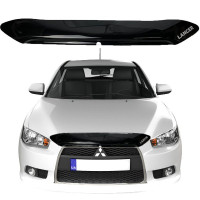 Дефлектор капоту мухобійка Mitsubishi Lancer Х 2007- (коротка) Voron Glass