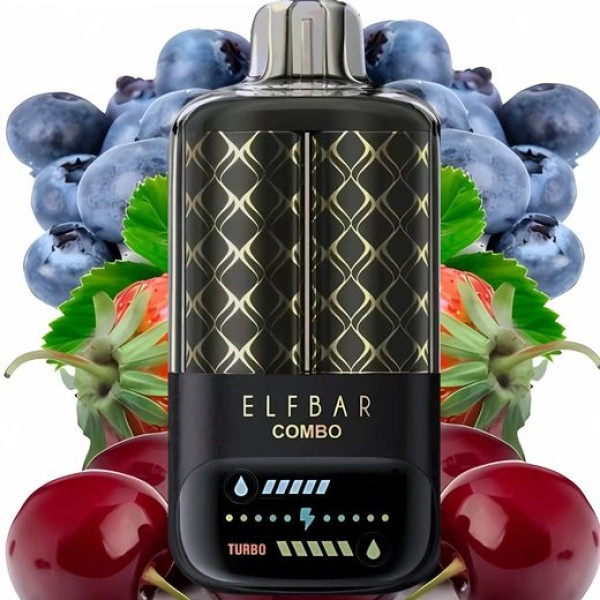 Elf Bar Combo 20000 Blueberry Sour Raspberry & Cherry Чорниця Малина & Вишня