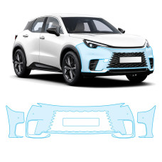 Антигравійна захисна бронеплівка за лекалами для Lexus LBX I 2023- передній бампер