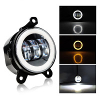 Фара LED противотуманная ВАЗ 2170 - 2173 ГАЗЕЛЬ Jeep Wrangler 3.5 дюймов 30W 117х92х79 мм с кольцом 1 шт