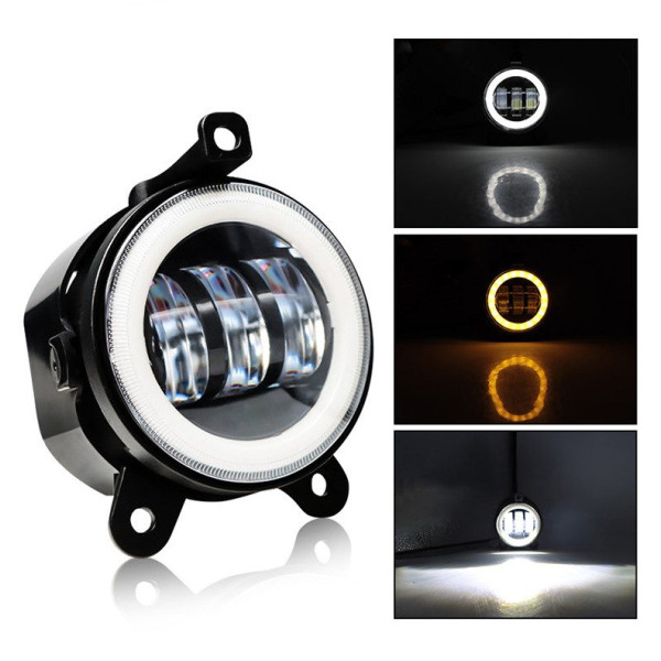 Фара LED протитуманна ВАЗ 2170-2173 ГАЗЕЛЬ Jeep Wrangler 3.5 дюймів 30W 117х92х79 мм з кільцем 1 шт