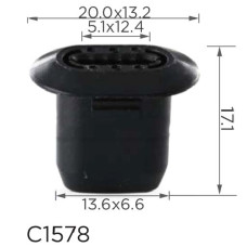 Кліпса для обшивки Renault, Peugeot, Citroen, Fiat, (OEM:7703081176, LR000080, 699796, 9621824880) (C1578)