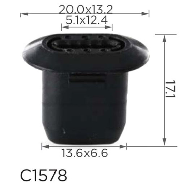 Клипса для обшивки Renault, Peugeot, Citroen, Fiat, (OEM:7703081176, LR000080, 699796, 9621824880) (C1578)