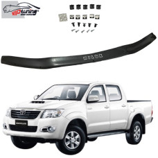 Дефлектор капота мухобойка для Toyota Hilux 2011-2015 Евро Крепление (Vip Tuning)